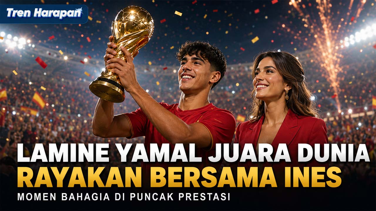 Lamine Yamal Rayakan Gelar Juara Dunia Bersama Kekasihnya Ines Garcia Santos