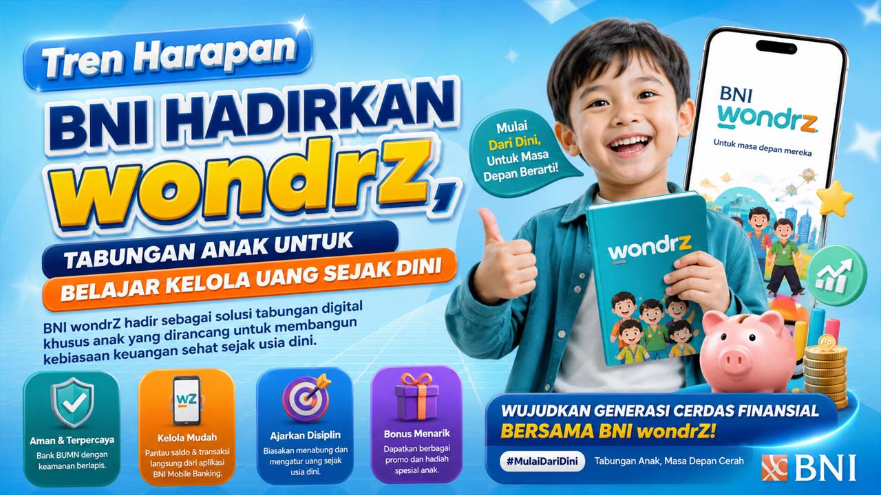 BNI Hadirkan wondrZ, Tabungan Anak untuk Belajar Kelola Uang Sejak Dini