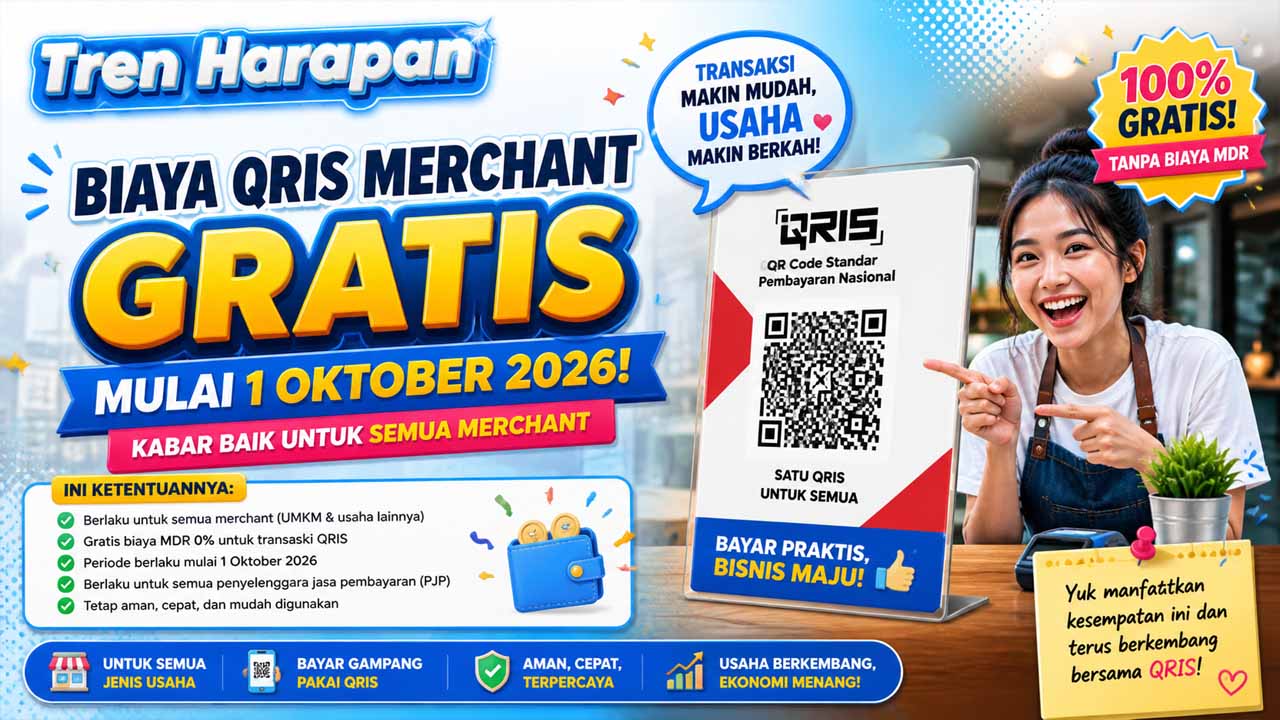 Biaya QRIS Merchant Gratis Mulai 1 Oktober 2026, Ini Ketentuannya
