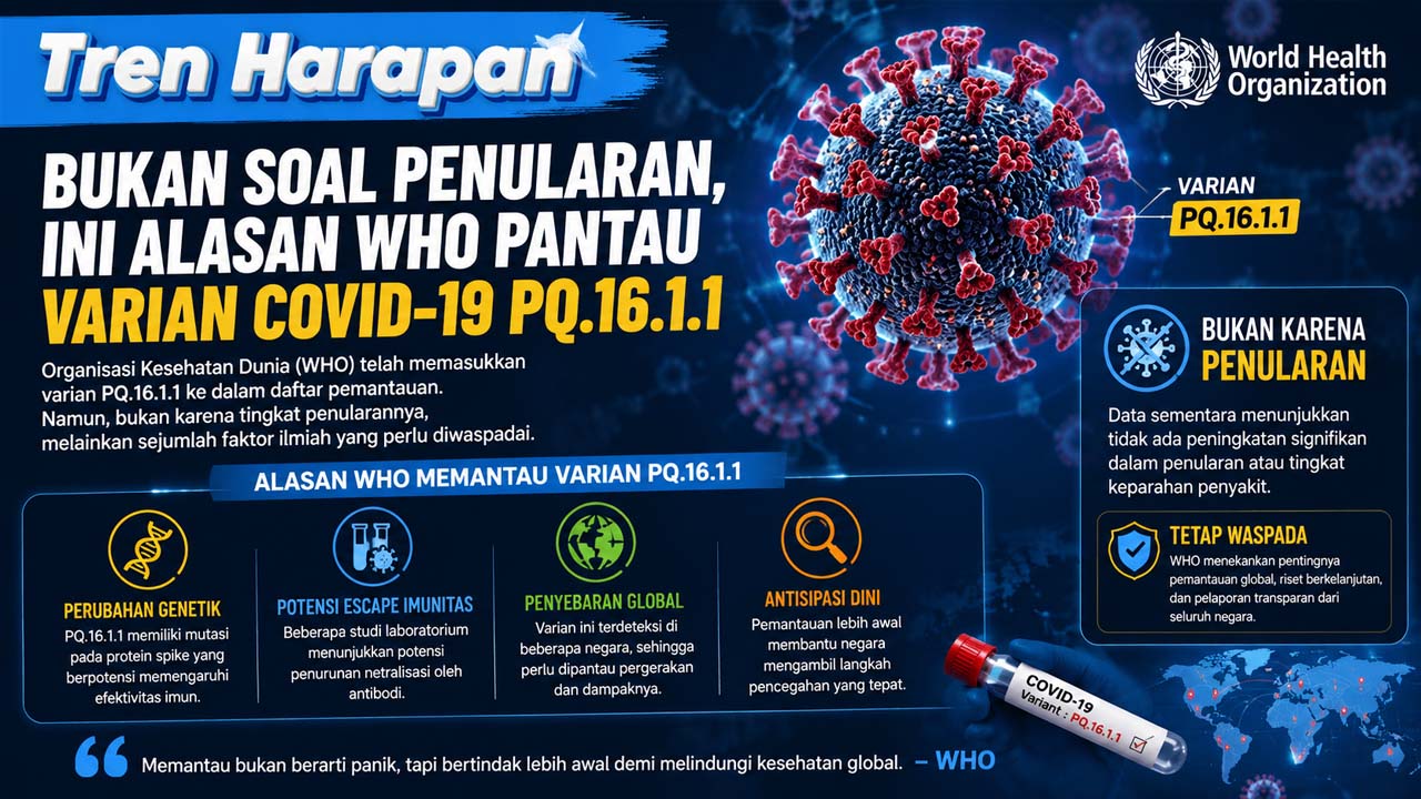 Bukan Soal Penularan, Ini Alasan WHO Pantau Varian Covid-19 PQ.16.1.1