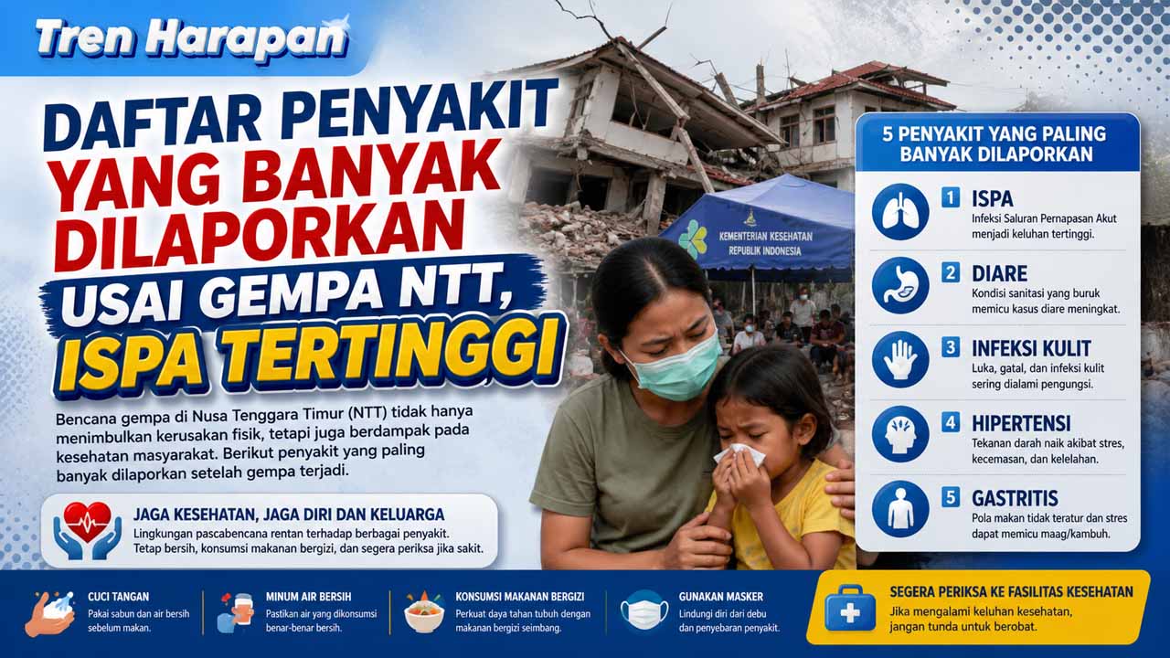 Daftar Penyakit yang Banyak Dilaporkan Usai Gempa NTT, ISPA Tertinggi