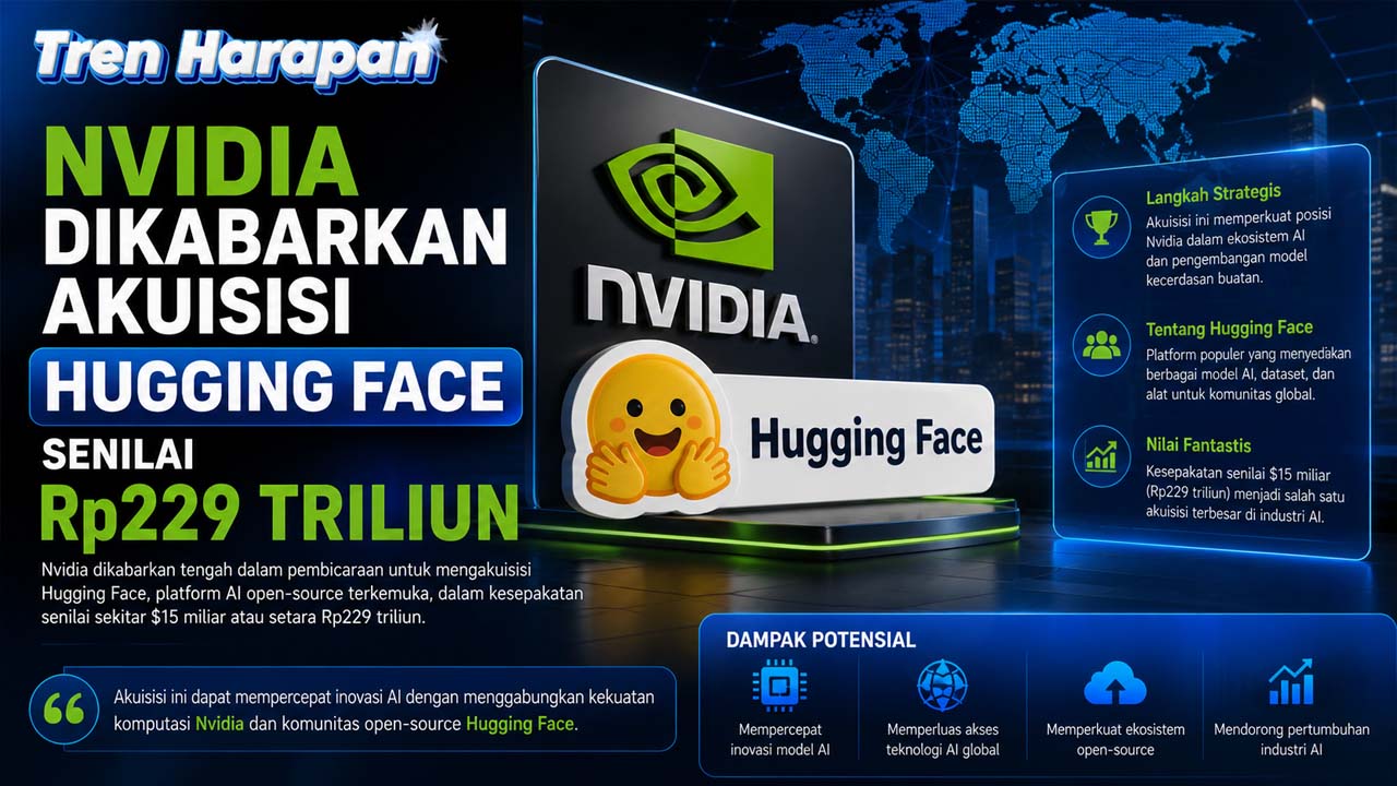 Nvidia Dikabarkan Akuisisi Hugging Face Senilai Rp229 Triliun