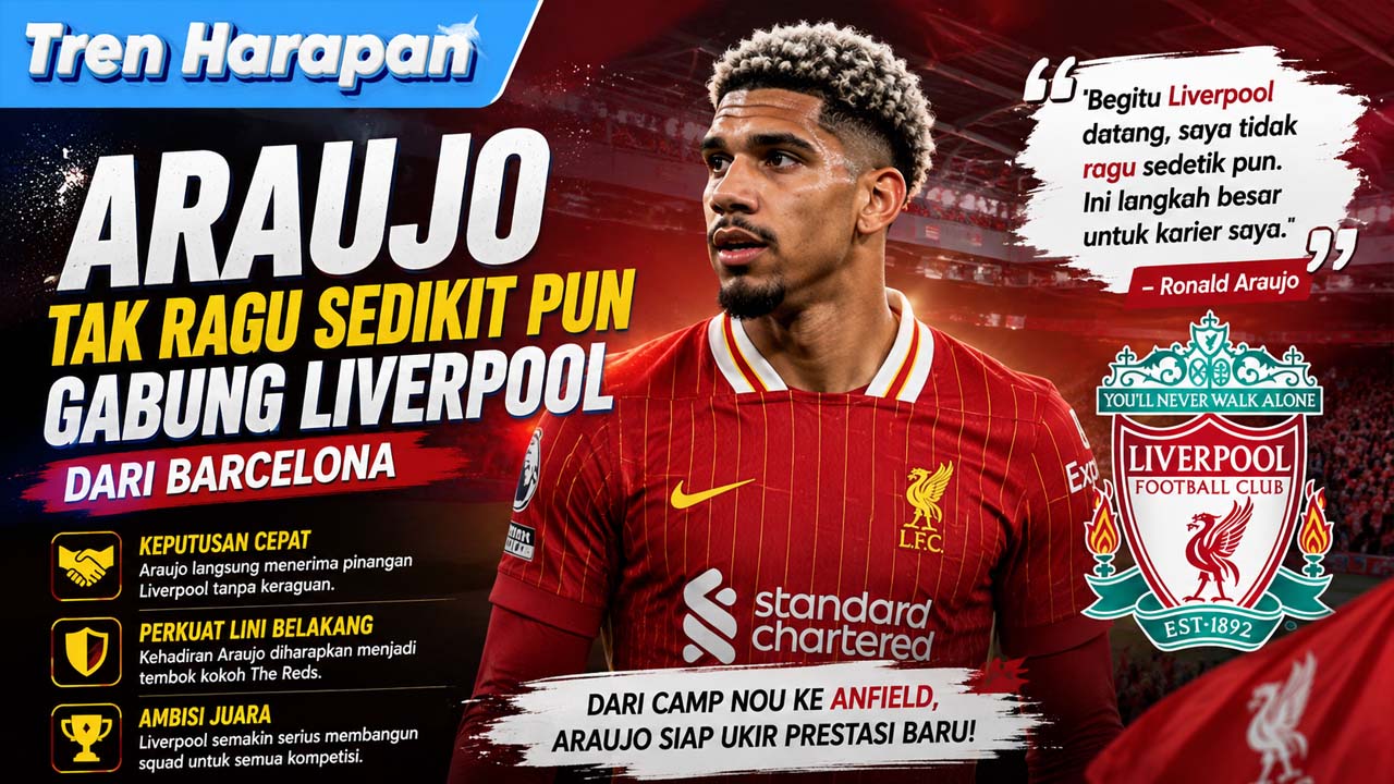 Ronald Araujo Tak Ragu Sedetik Pun Gabung Liverpool dari Barcelona
