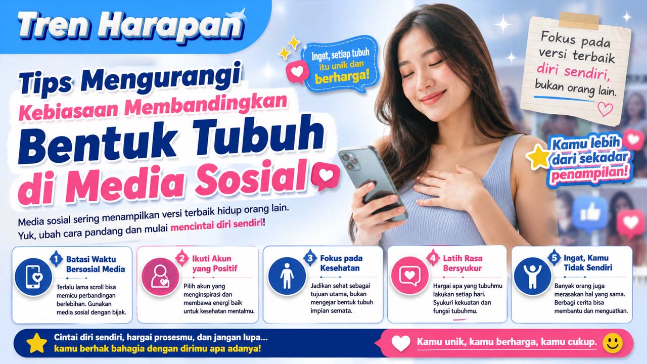 Tips Mengurangi Kebiasaan Membandingkan Bentuk Tubuh di Media Sosial