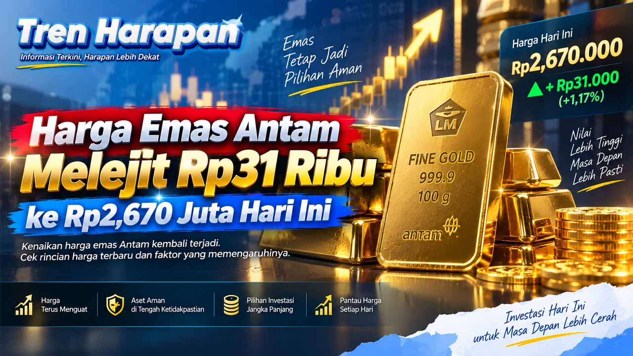 Harga Emas Antam 4 September 2026 Melejit Jadi Rp2,670 Juta