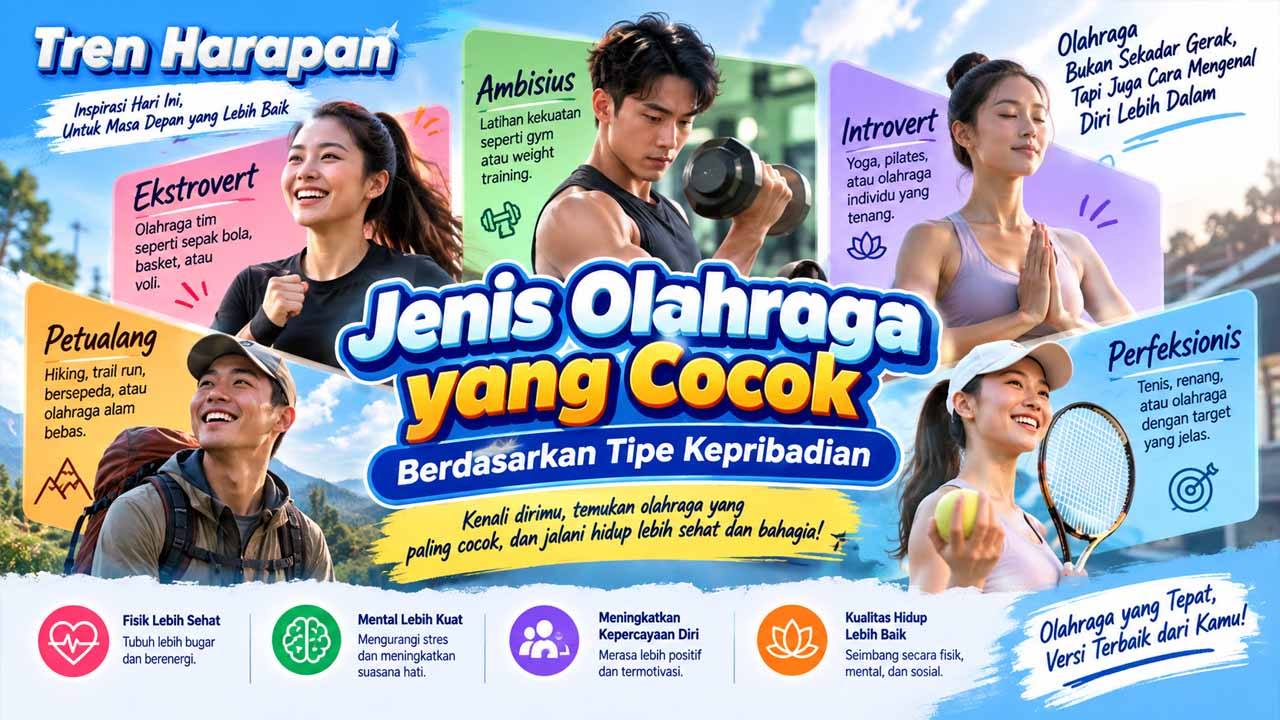 Jenis Olahraga yang Cocok Berdasarkan Tipe Kepribadian