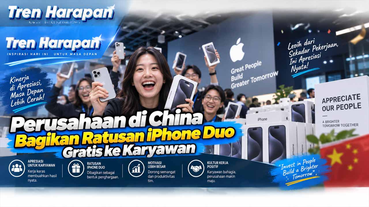 Perusahaan di China Bagikan Ratusan iPhone Duo Gratis ke Karyawan