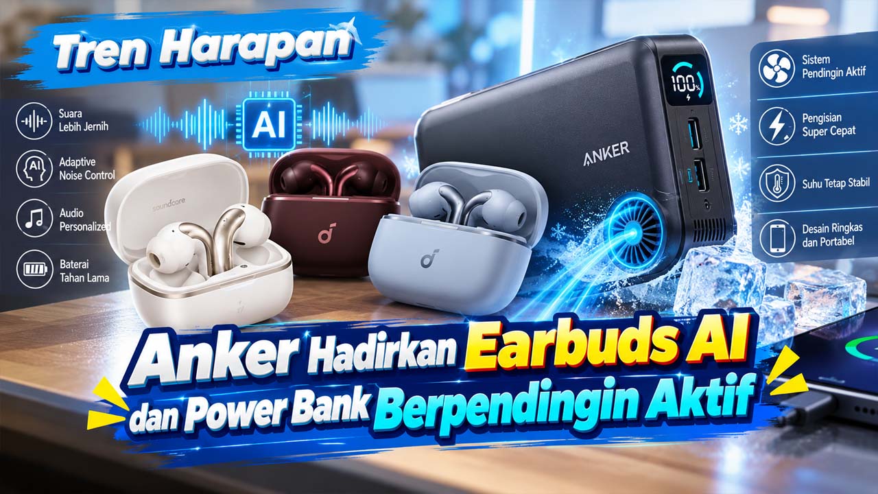 Anker Hadirkan Earbuds AI dan Power Bank Berpendingin Aktif