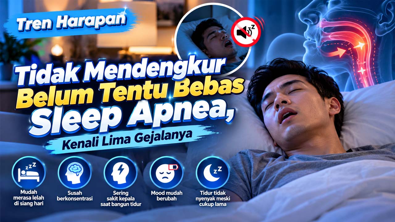 Tidak Mendengkur Belum Tentu Bebas Sleep Apnea, Kenali Lima Gejalanya